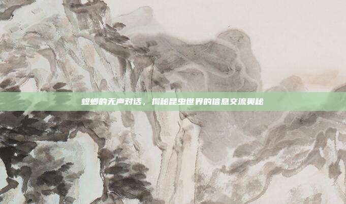 螳螂的无声对话，揭秘昆虫世界的信息交流奥秘