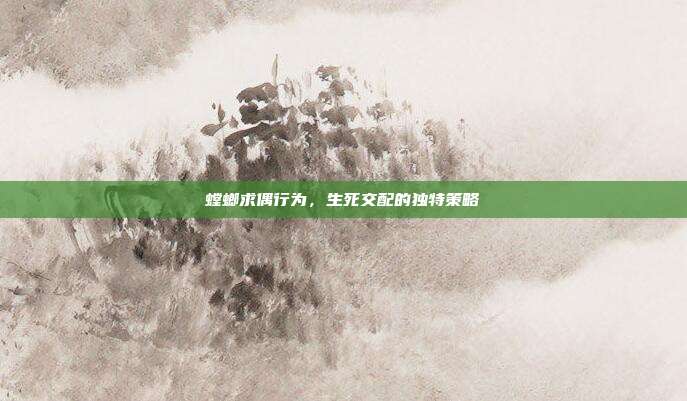 螳螂求偶行为，生死交配的独特策略