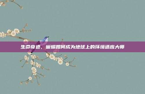 生命奇迹，蜥蜴如何成为地球上的环境适应大师