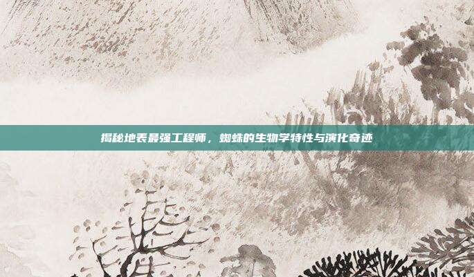 揭秘地表最强工程师，蜘蛛的生物学特性与演化奇迹
