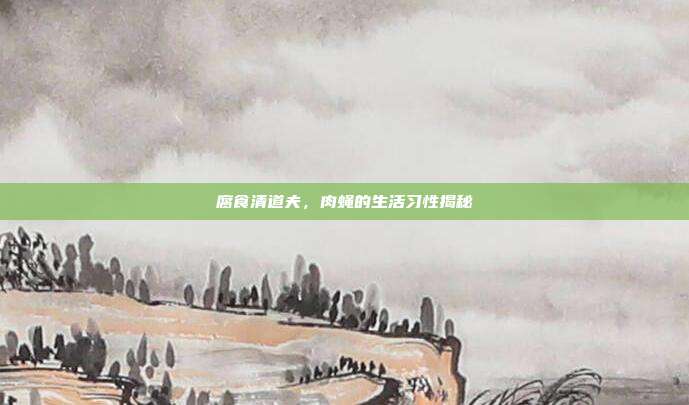 腐食清道夫，肉蝇的生活习性揭秘