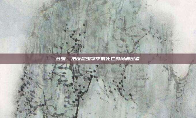 苍蝇，法医昆虫学中的死亡时间解密者