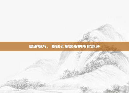 复眼魔方，揭秘七星瓢虫的视觉奇迹