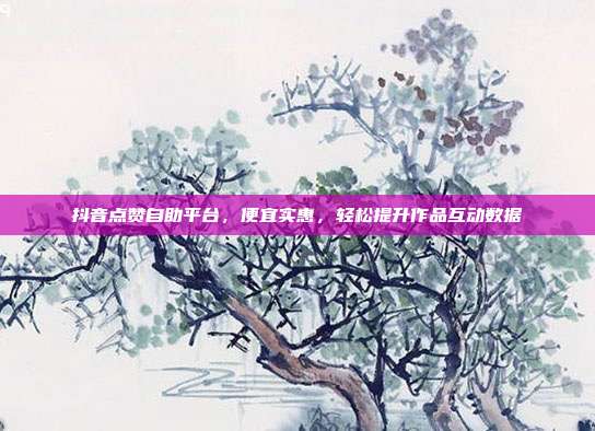 抖音点赞自助平台，便宜实惠，轻松提升作品互动数据
