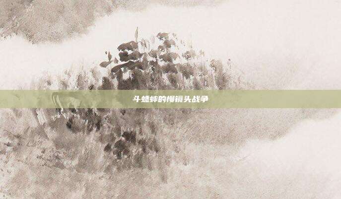 斗蟋蟀的慢镜头战争