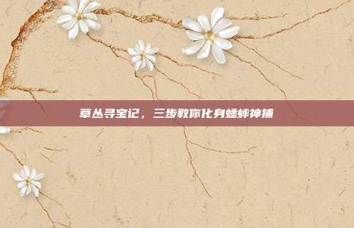 草丛寻宝记，三步教你化身蟋蟀神捕