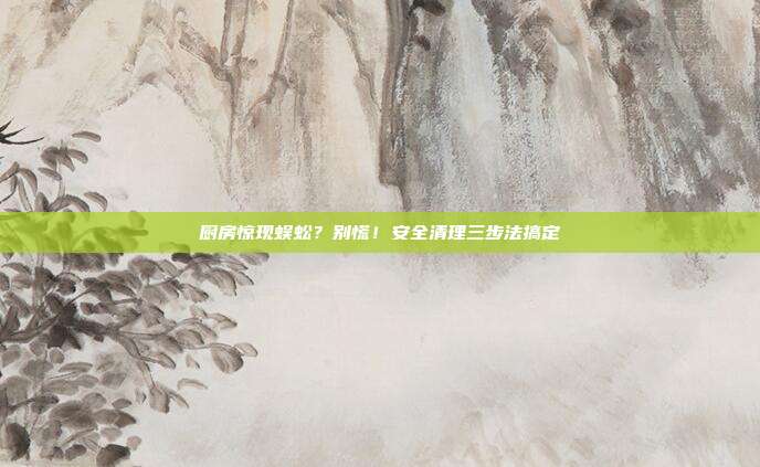 厨房惊现蜈蚣？别慌！安全清理三步法搞定
