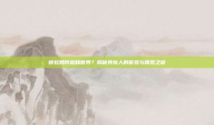 蜈蚣如何感知世界？揭秘其惊人的听觉与嗅觉之谜