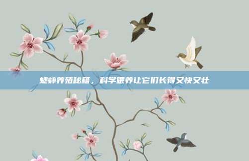 蟋蟀养殖秘籍，科学喂养让它们长得又快又壮