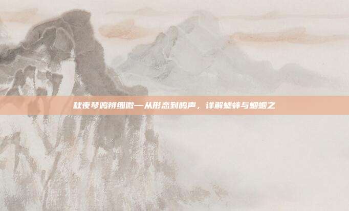 秋夜琴鸣辨细微—从形态到鸣声，详解蟋蟀与蝈蝈之別