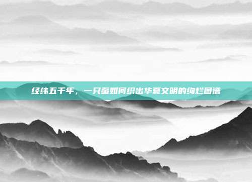经纬五千年，一只蚕如何织出华夏文明的绚烂图谱