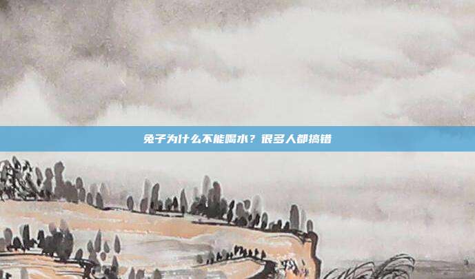 兔子为什么不能喝水？很多人都搞错