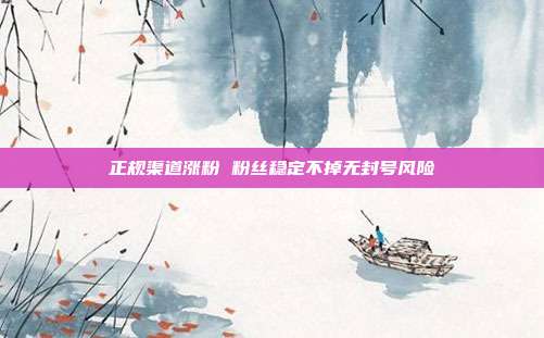 正规渠道涨粉 粉丝稳定不掉无封号风险