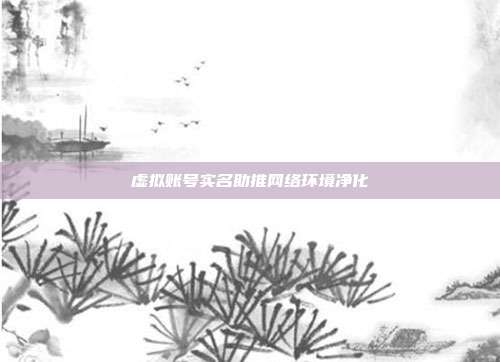 虚拟账号实名助推网络环境净化