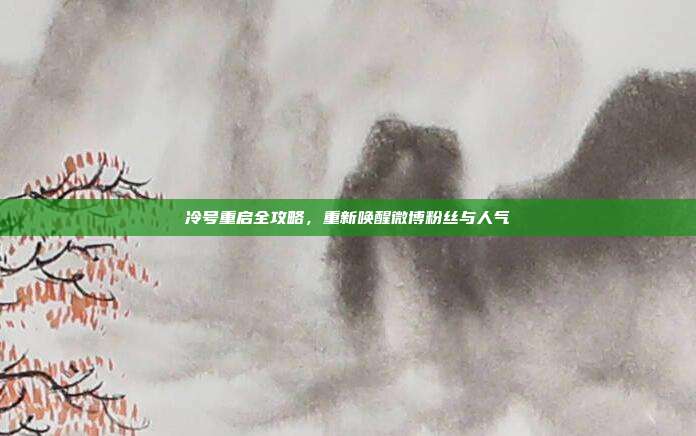 冷号重启全攻略，重新唤醒微博粉丝与人气