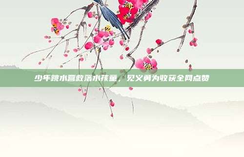 少年跳水营救落水孩童，见义勇为收获全网点赞