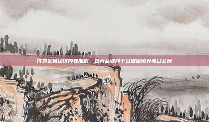 付费会员经济内卷加剧，各大互联网平台推出跨界联合会员