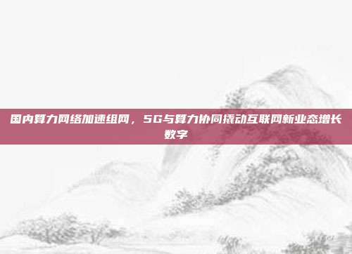 国内算力网络加速组网，5G与算力协同撬动互联网新业态增长数字