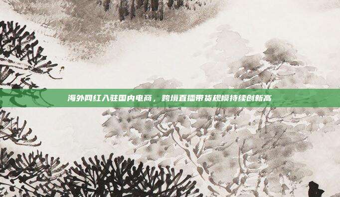 海外网红入驻国内电商，跨境直播带货规模持续创新高