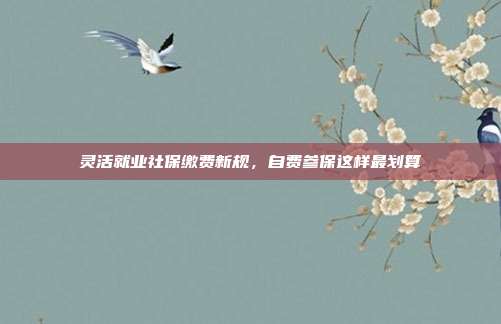 灵活就业社保缴费新规，自费参保这样最划算